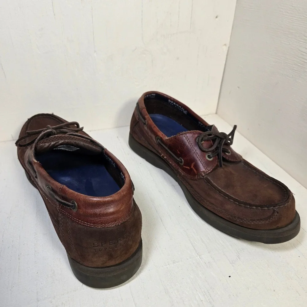 Sperry Top-Sider Mens Billfish Boat Shoes Brown Leather Loafers 0777503 Size 11M